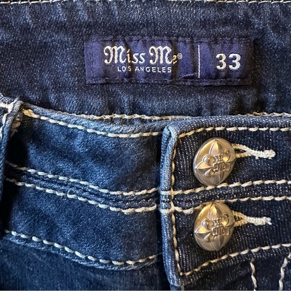 Miss Me Women's Curvy Straight Blue Jeans - Picture 7 of 8